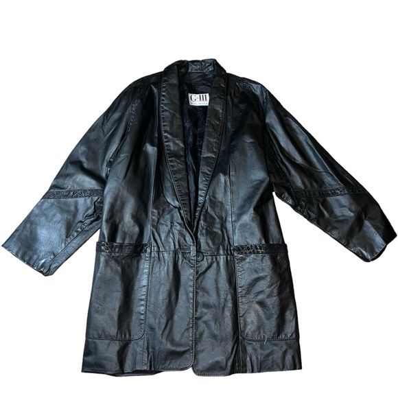 G lll Genuine Leather Jacket Vintage Leather Authentic - Picture 1 of 14